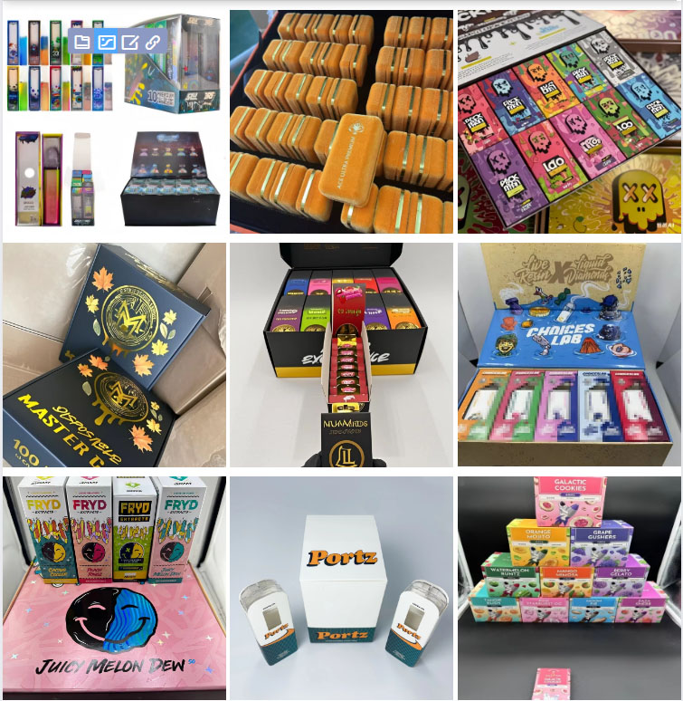 Packaging Boxes Child-resistant Packaging Boxes Disposable Ink Cartridge  Packaging Boxes